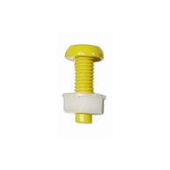 PEARL CONSUMABLES Number Plate Screws & Nuts - Yellow - Pack of 50