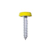 PEARL CONSUMABLES Number Plate Plastic Top Screws - Yellow - Pack Of 50