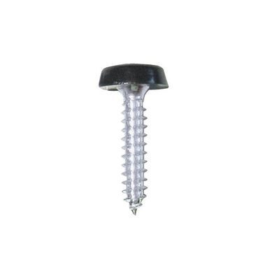 WOT-NOTS Number Plate Plastic Top Screw - Black - Pack Of 2
