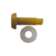 WOT-NOTS Number Plate Plastic Nut & Screw - Yellow