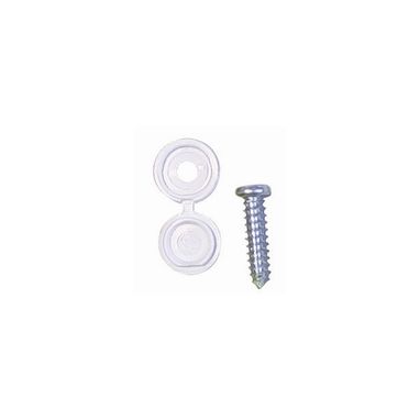 WOT-NOTS Number Plate Cap & Screw - White