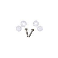 WOT-NOTS Number Plate Screws & Caps - White - No.8 x 3/4in. - Pack Of 2