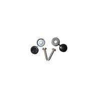 WOT-NOTS Number Plate Security Caps & Screws - Black - Pack Of 2