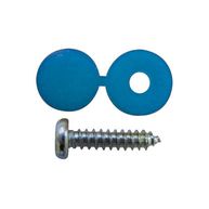 WOT-NOTS Number Plate Caps & Screws Blue - Pack Of 2