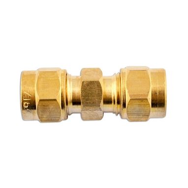 CONNECT Pipe Connector - Straight Brass - 1/4in. - Pack Of 10