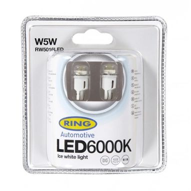 RING LED Bulb - 12V W5W 6000K-LED - White