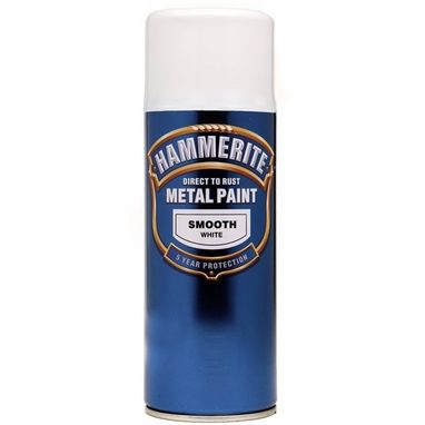 HAMMERITE Direct To Rust Metal Paint - Smooth White - 400ml