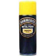 HAMMERITE Direct To Rust Metal Paint - Smooth Yellow - 400ml