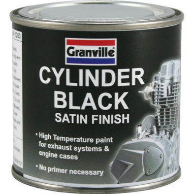 GRANVILLE High Temperature Cylinder Paint - Black Satin - 100ml