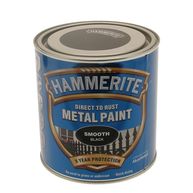 HAMMERITE Direct To Rust Metal Paint - Smooth Black - 2.5 Litre