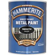 HAMMERITE Direct To Rust Metal Paint - Smooth Black - 5 Litre
