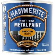 HAMMERITE Direct To Rust Metal Paint - Smooth Yellow - 250ml