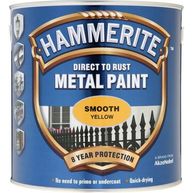 HAMMERITE Direct To Rust Metal Paint - Smooth Yellow - 2.5 Litre