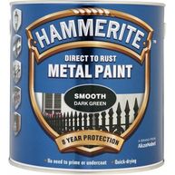 HAMMERITE Direct To Rust Metal Paint - Smooth Dark Green - 2.5 Litre