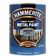 HAMMERITE Direct To Rust Metal Paint - Smooth Silver - 5 Litre