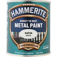 HAMMERITE Direct To Rust Metal Paint - Satin White - 750ml