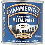HAMMERITE Direct To Rust Metal Paint - Smooth Cream - 250ml