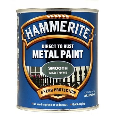 HAMMERITE Direct To Rust Metal Paint - Smooth Wild Thyme - 750ml