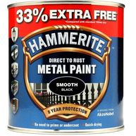 HAMMERITE Direct To Rust Metal Paint - Smooth Black - 750ml +33% EF