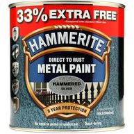 HAMMERITE Direct To Rust Metal Paint - Hammered Silver - 750ml +33% EF