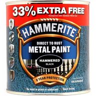 HAMMERITE Direct To Rust Metal Paint - Hammered Black - 750ml +33% EF