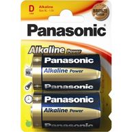 PANASONIC Alkaline Power D Batteries - Pack of 2