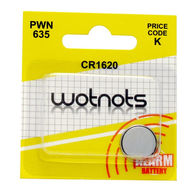 WOT-NOTS Coin Cell Battery CR1620 - Lithium 3V