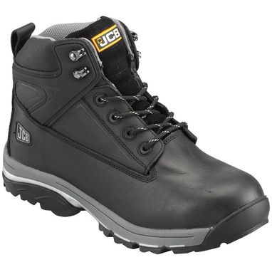 JCB Fast Track Leather Safety Boots S3 - Black - UK 7