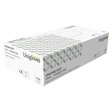 UNICARE Vinyl Powder Free Gloves - Small - Pack of 100