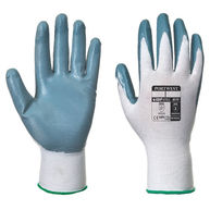 PORTWEST Flexo Nitrile Grip Glove - Grey & White - Medium - Pack of 12