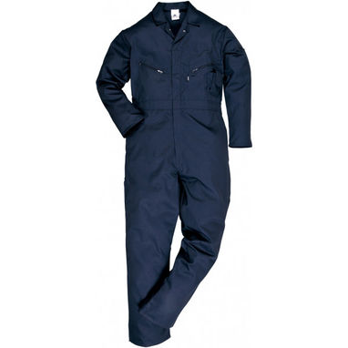 PORTWEST Polycotton Zip Coverall - Navy - Large (Tall)