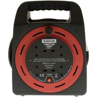 STATUS 4 Way Cassette Cable Reel - Red - 15m