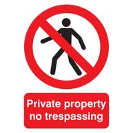 SIGNS & LABELS Private Property Sign - Rigid Polypropylene - 210mm x 148mm