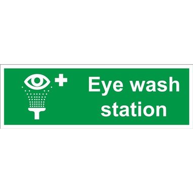 CASTLE PROMOTIONS Eye Wash Station Sign - Self Adhesive Vinyl - 100mm x 300mm