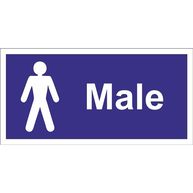 CASTLE PROMOTIONS Male Toilet Sign - Self Adhesive Vinyl - 100mm x 200mm