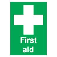 SIGNS & LABELS First Aid Sign - Rigid Polypropylene - 210mm x 148mm