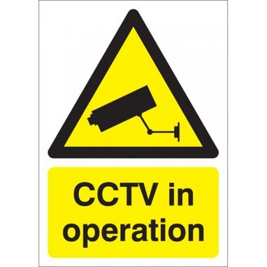 SIGNS & LABELS CCTV In Operation Sign - Rigid Polypropylene - 297mm x 210mm