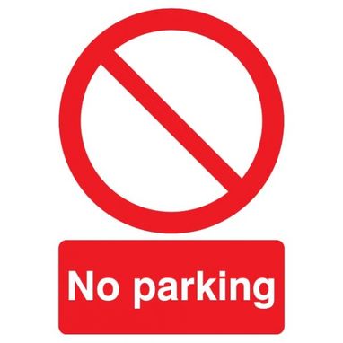 SIGNS & LABELS No Parking Sign - Rigid Polypropylene - 297mm x 210mm