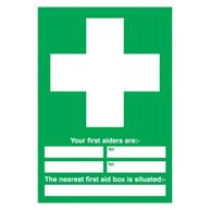 SIGNS & LABELS First Aider Awareness Sign - Rigid Polypropylene - 297mm x 210mm