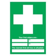 SIGNS & LABELS First Aider Awareness Sign - Rigid Polypropylene - 210mm x 148mm