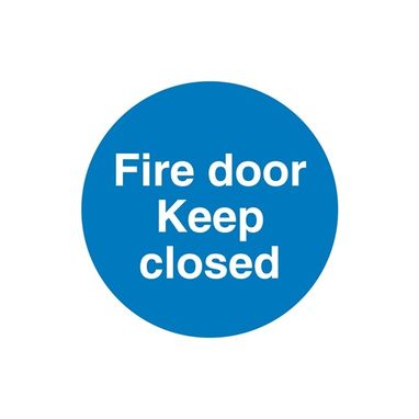 CASTLE PROMOTIONS Fire Door Keep Closed Sign - Self Adhesive Vinyl - 100mm x 100mm