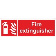 CASTLE PROMOTIONS Fire Extinguisher Sign - Self Adhesive Vinyl - 100mm x 300mm