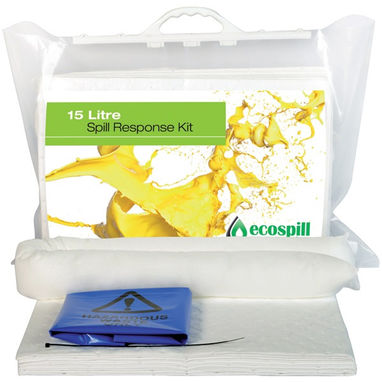 ECOSPILL Oil Only Clip Top Spill Kit - 15 Litre