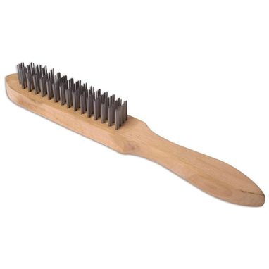LASER Wooden Handle Wire Brush - 4 Row