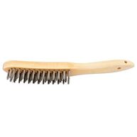 ABRACS Wooden Handle Wire Scratch Brush - 4 Row - Pack Of 4