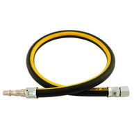 CONNECT Air Line Whip Hose With Fittings - 1/4in. ID - 0.6m