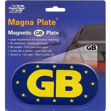 TRAVEL SPOT Magnetic Euro GB Plate