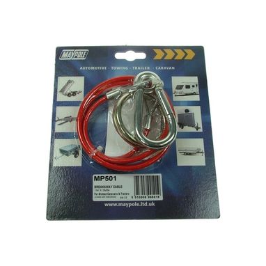 MAYPOLE Breakaway Cable - Plastic Coated - Red