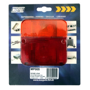 MAYPOLE Rear Lamp - Square  - Lens Only - 003