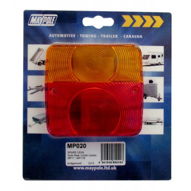 MAYPOLE Rear Lamp - Square  - Lens Only - 017